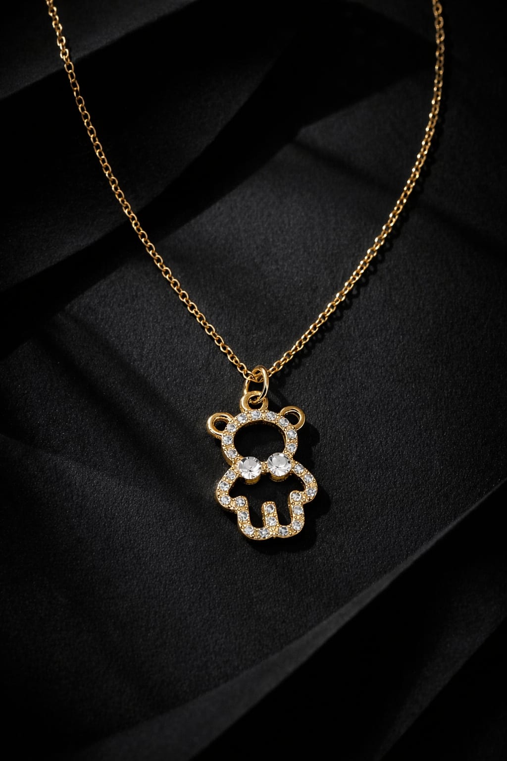 Heaven Hides Teddy Love Gold Pendant Necklace for Her | Cute Minimal Jewellery