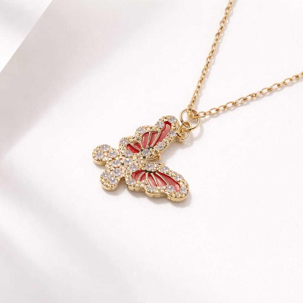 Crimson Flutter Pendant – by Heaven Hides