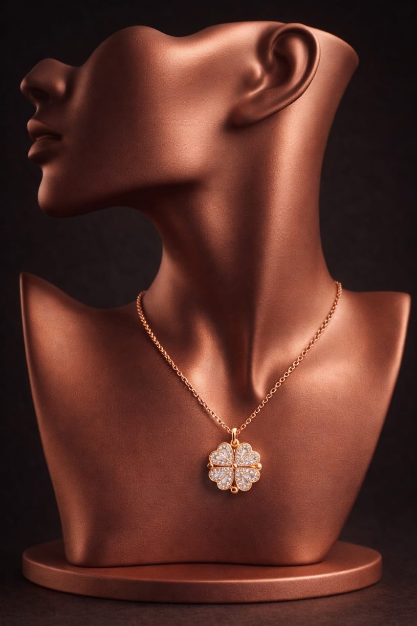 Heaven Hides Rose Gold Magnetic Bloom Pendant Necklace